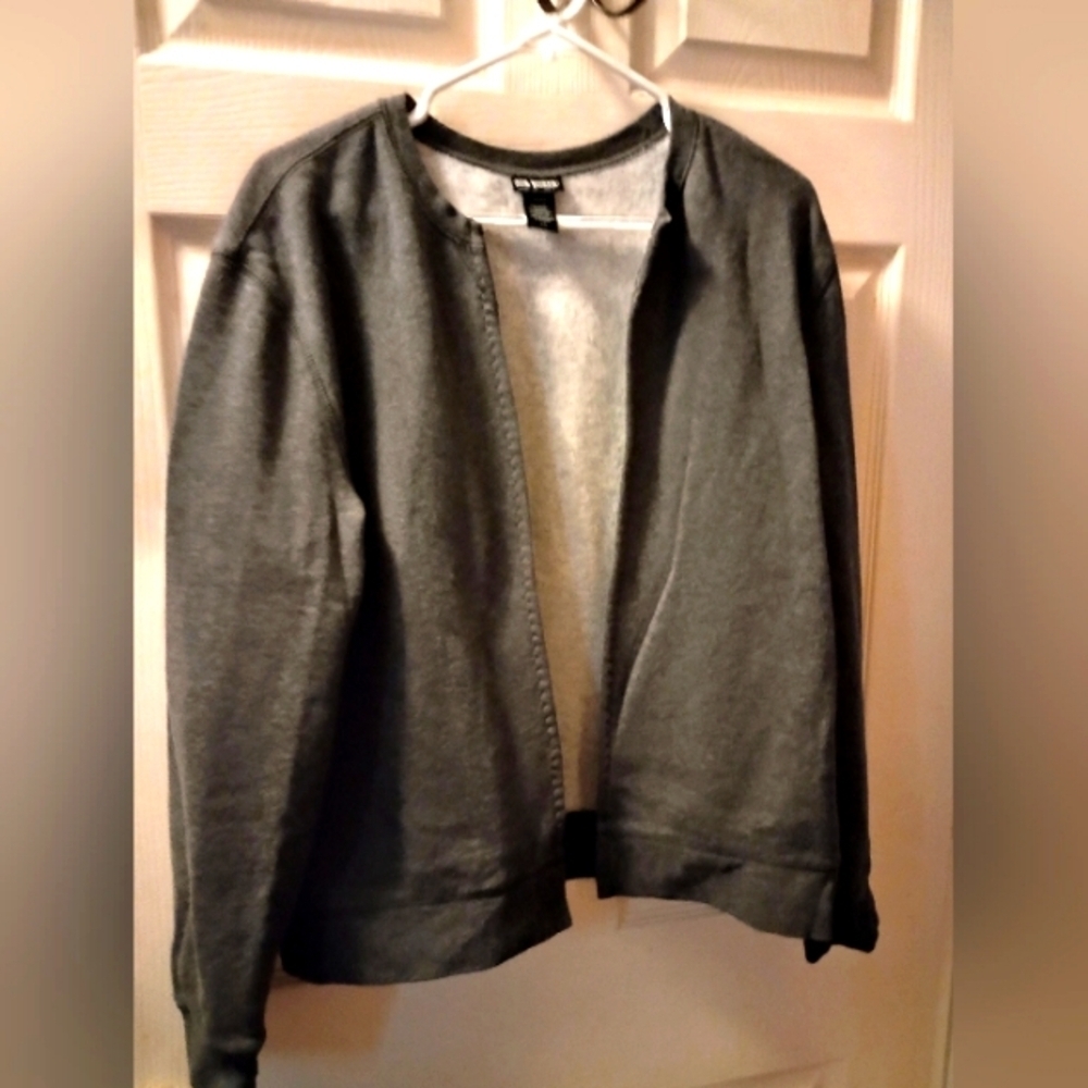 Joe Boxer Grey Sweatshirt Cardigan Size Large